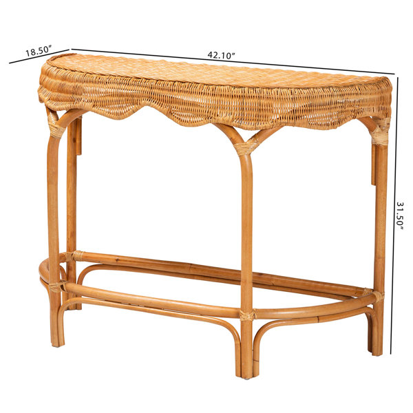 Bay Isle Home™ Alleisha 41.2" Rattan Solid Wood Console Table & Reviews ...